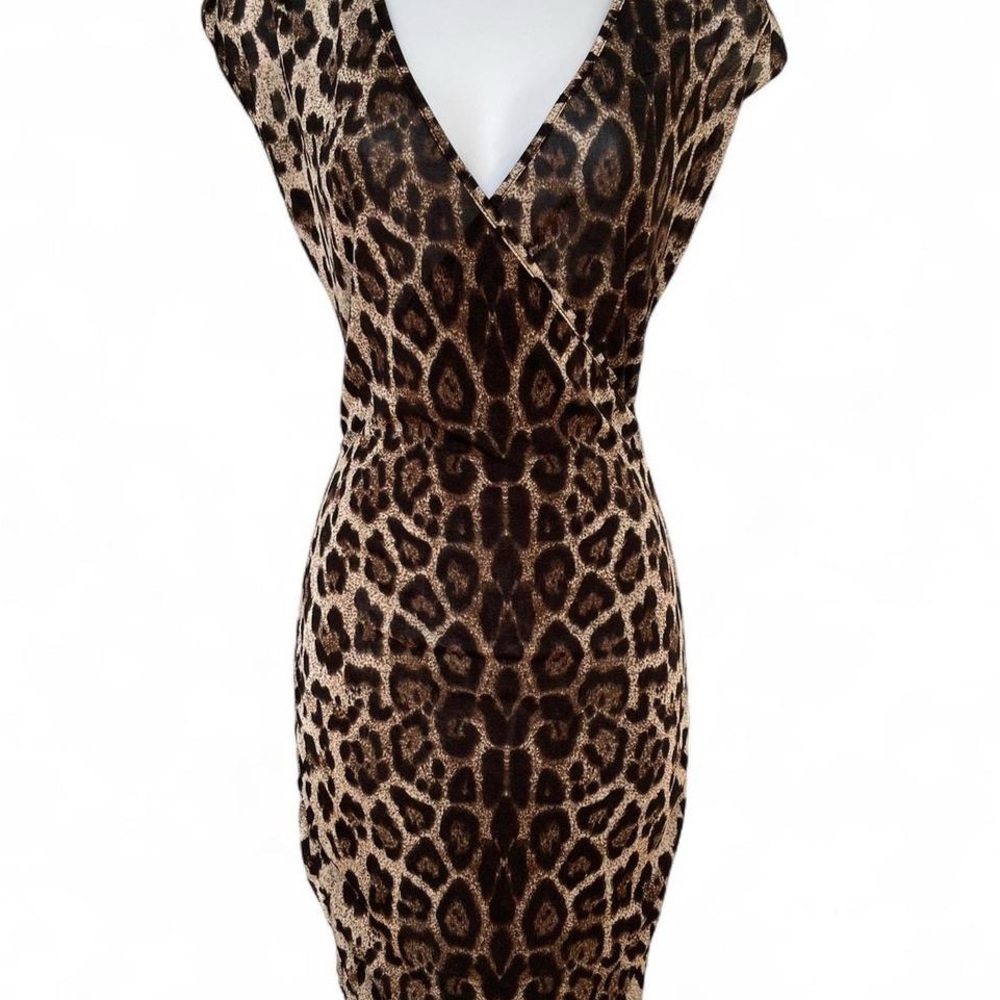 Y2K Leopard Print Ruched Mini Dress by Symphony